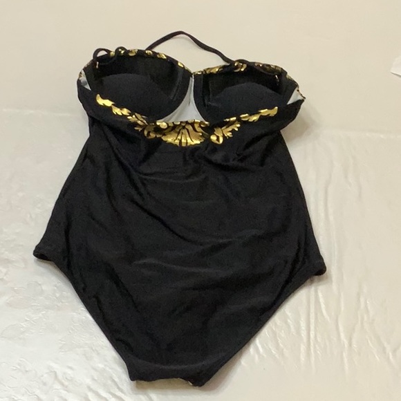 Lisa Blue TEMPLE DANCER Sweetheart Bandeau 1pc - Black (#36) - Picture 4 of 11